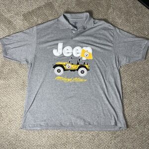 Pittsburgh Steelers Nation Jeep Mens short sleeve Polo shirt Gray 3XL Football